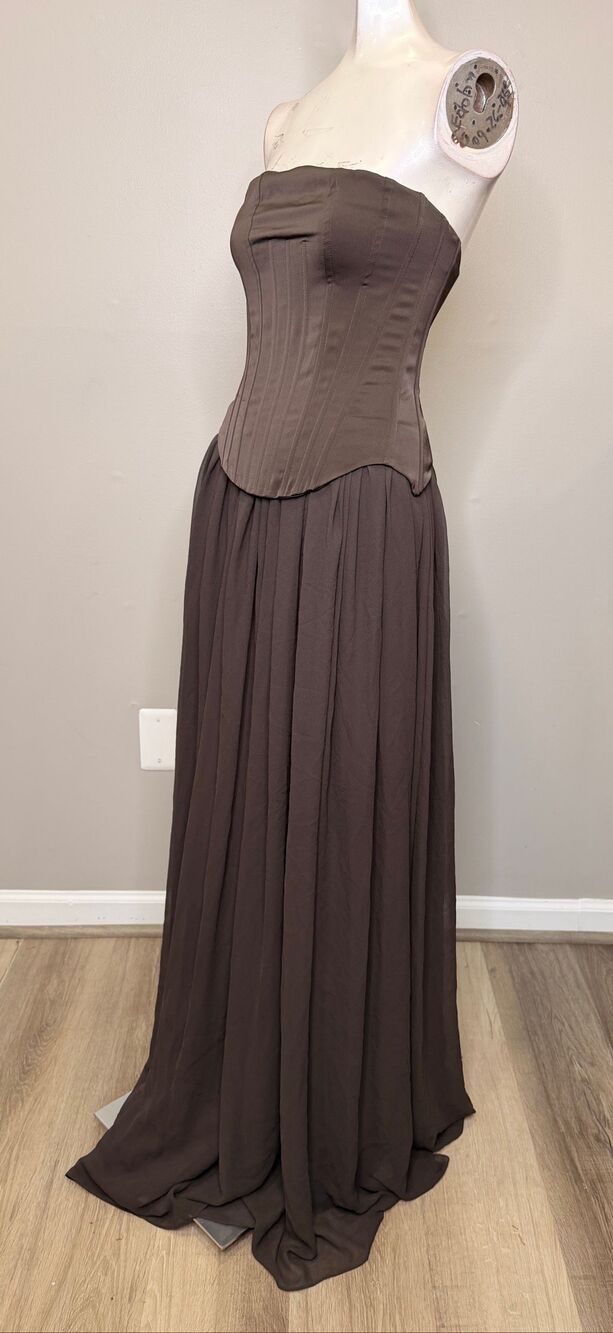 Lovers and Friends Delia Gown in Chocolate Brown Size XS $340 - Picture 8 of 12